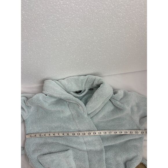 Amari Baby Dust Blue Plush Bathrobe Kimono One Size Belted Spa Bath - Picture 11 of 12